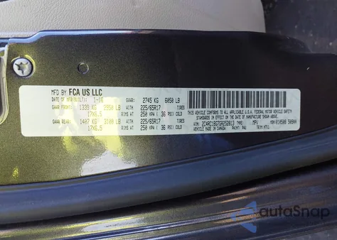 2016 Chrysler Town & Country Touring z USA, uszkodzony, nr VIN 2C4RC1BG7GR252813